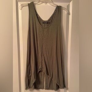 Olive Green Sleeveless Women's Top